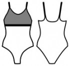 Dámské sportovní jednodílné plavky, vel. 36-44