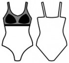 Dámské jednodílné plavky, C cup, vel. 38-50