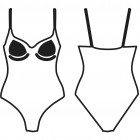 Dámské Push-up jednodílné plavky, vel. 36-44
