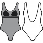 Dámské jednodílné plavky, vel. 36-44