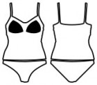 Dámské tankini, C cup, vel. 38-48