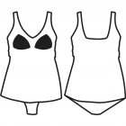 Dámské tankini, D cup, vel. 38-48