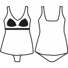 Dámské tankini, D cup, vel. 38-48