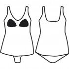 Dámské tankini, D cup, vel. 38-46