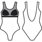 Dámské jednodílné plavky, vel. 36-46