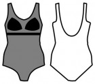 Dámské jednodílné plavky, C cup, vel. 38-54