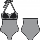 Dámské jednodílné plavky, C cup, vel. 38-48