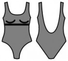 Dámské jednodílné plavky, C cup, vel. 36-44