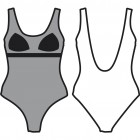Dámské jednodílné plavky, E cup, vel. 38-54