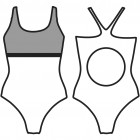 Dámské sportovníjednodílné plavky,36-46