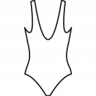 Dívčí jednodílné plavky, vel. 98-176